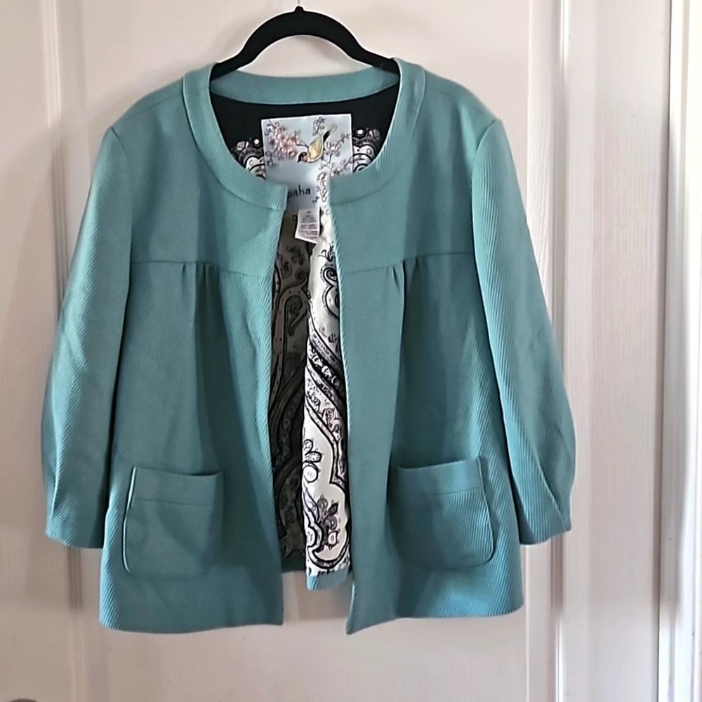 Anthropologie Tabitha Boxy Jacket Size 10